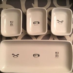 Rae Dunn Platter and Dish Set